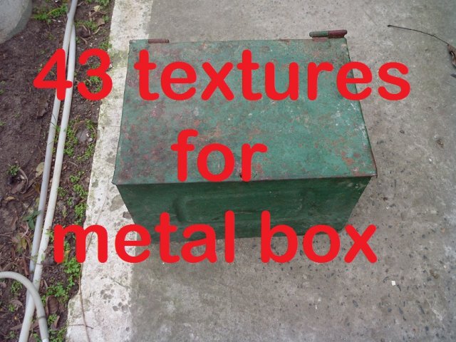 43 textures for metal box high quality Tekstur CG .c4d .max .obj .3ds .fbx .stl .blend 
