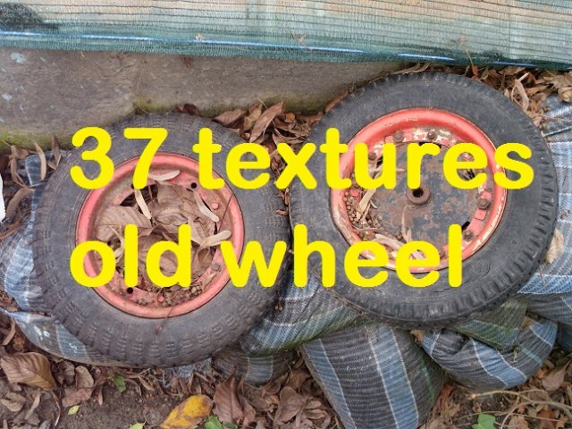 old wheel  package with 37 textures CG テクスチャ .c4d .max .obj .3ds .fbx .stl .blend 