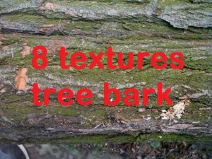 8 dokulu ağaç kabuğu akasya paketi CG Dokuları