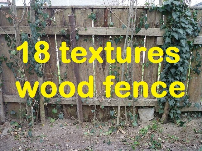 old wood fence package with 18 textures CG Textures .c4d .max .obj .3ds .fbx .stl .blend