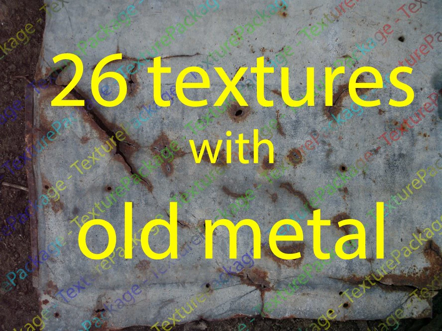 old metal  package with 26 textures CG Textures .c4d .max .obj .3ds .fbx .stl .blend 
