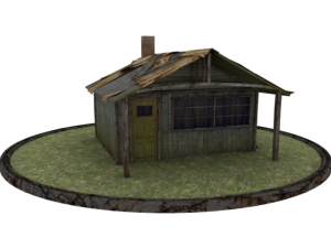 old house low poly 3D-Modell
