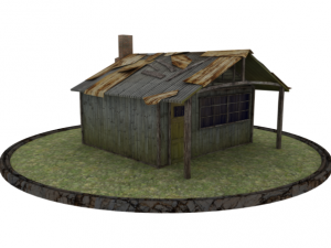 old house low poly 3D-Modell