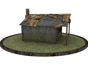 old house low poly 3D-Modell