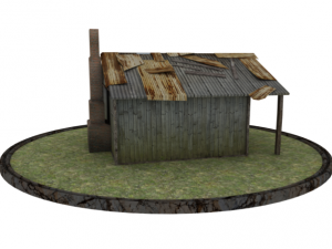 old house low poly 3D-Modell
