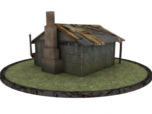 old house low poly 3D-Modell