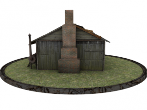old house low poly 3D-Modell