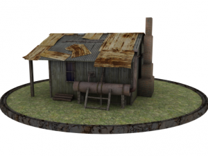 old house low poly 3D-Modell