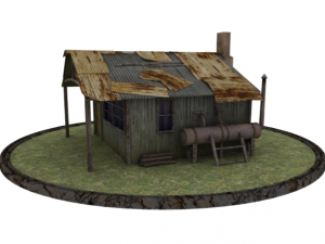 old house low poly 3D-Modell