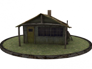 old house low poly 3D-Modell