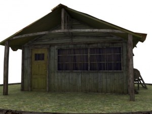 old house low poly 3D-Modell