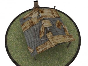 old house low poly 3D-Modell