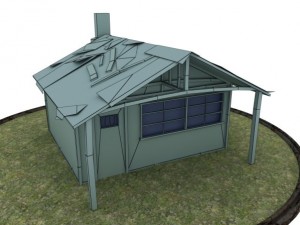 old house low poly 3D-Modell