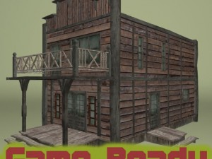 western house  low poly 3D-Modell