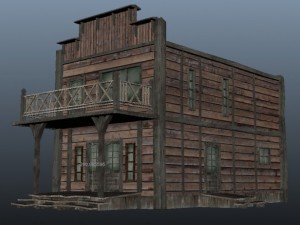 western house  low poly 3D Модель