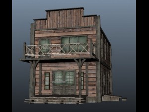western house  low poly 3D Модель