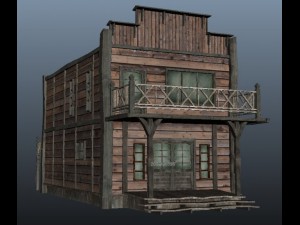 western house  low poly 3D Модель