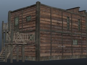 western house  low poly 3D Модель