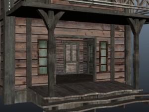 western house  low poly 3D Модель