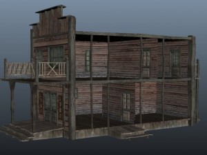 western house  low poly 3D Модель