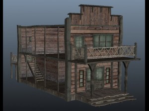 western house  low poly 3D Модель