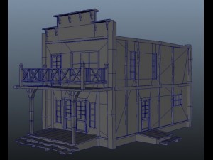 western house  low poly 3D Модель