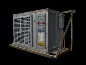 air conditioner rust game ready 3D Model