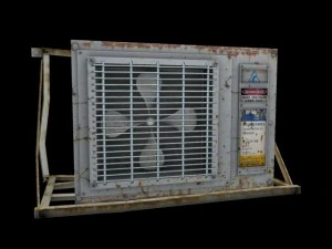 air conditioner rust  game ready 3D Model