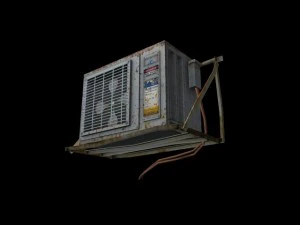 air conditioner rust  game ready 3D Model