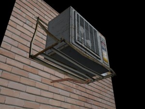 air conditioner rust  game ready 3D Модель