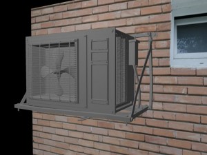 air conditioner rust  game ready 3D Модель