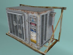 air conditioner rust  game ready 3D Модель