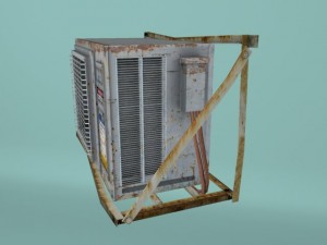 air conditioner rust  game ready 3D Модель