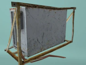 air conditioner rust  game ready 3D Model