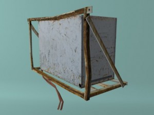air conditioner rust  game ready 3D Модель