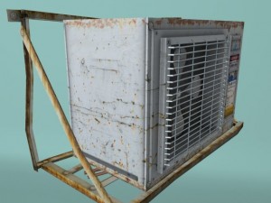 air conditioner rust  game ready 3D Модель