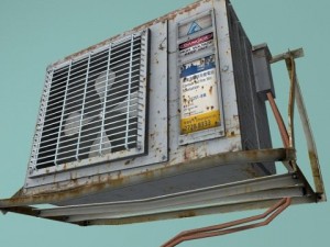 air conditioner rust  game ready 3D Модель