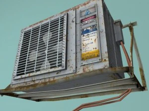 air conditioner rust  game ready 3D Model