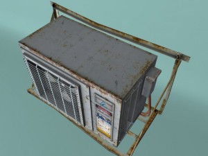 air conditioner rust  game ready 3D Модель