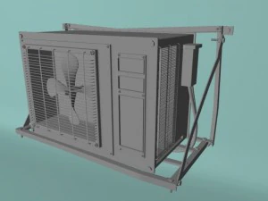air conditioner rust  game ready 3D Model