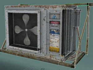 air conditioner rust  game ready 3D Model