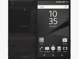 Sony Xperia Z5 premium w kolorze czarnym Model 3D