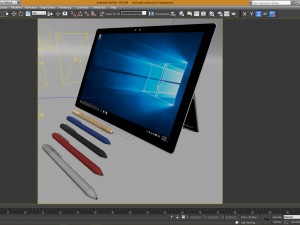 microsoft surface pro 4 with pen all colors 3D मॉडल