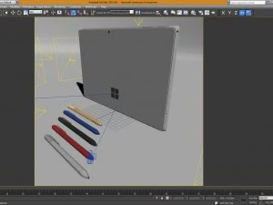 microsoft surface pro 4 with pen all colors 3D Model