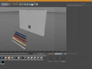 microsoft surface pro 4 with pen all colors 3D Model