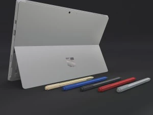 microsoft surface pro 4 with pen all colors 3D Model