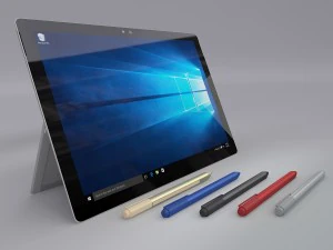 microsoft surface pro 4 with pen all colors 3D Model