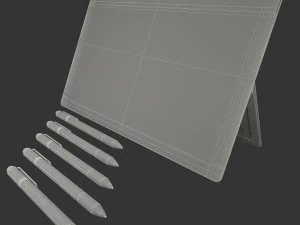 microsoft surface pro 4 with pen all colors 3D Model