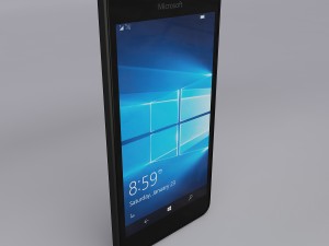 microsoft lumia 550 black 3Dモデル