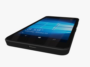 microsoft lumia 550 black 3Dモデル